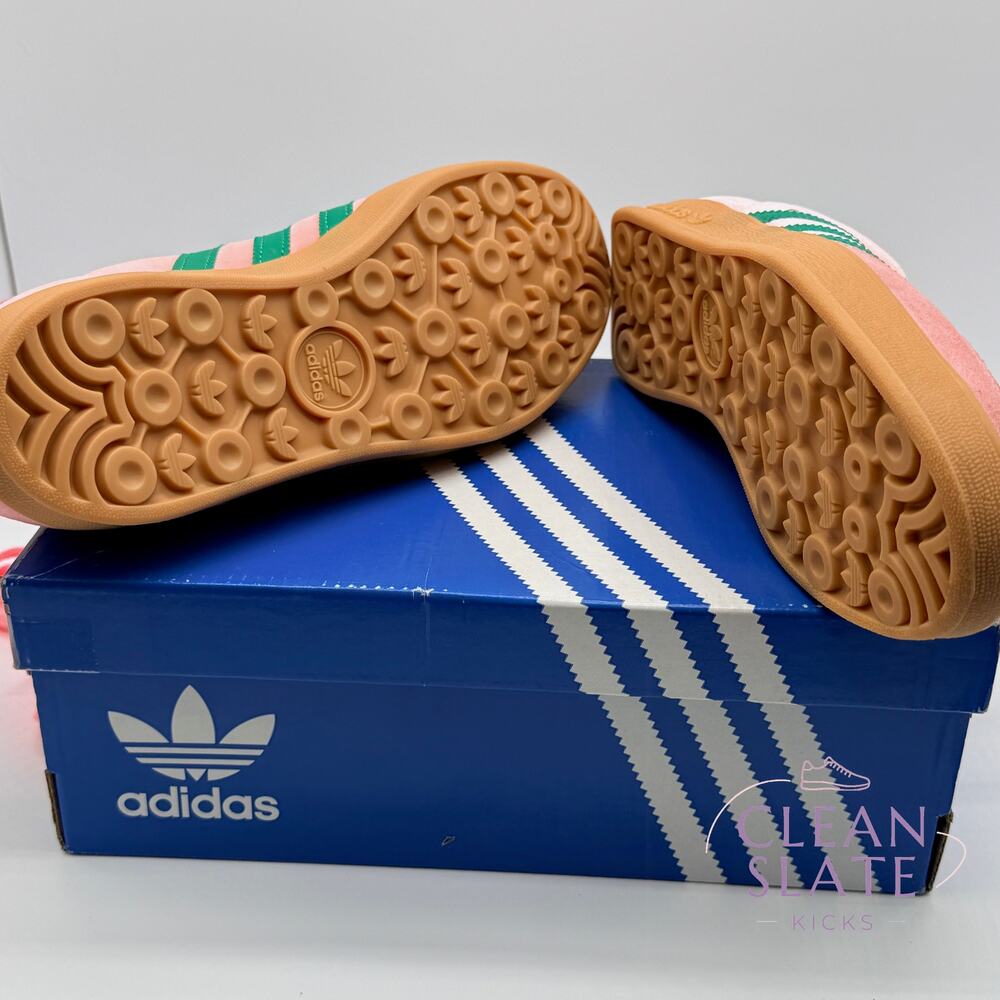 Adidas Gazelle Indoor Court Green Glow Pink W7 NIB - Picture 5 of 6